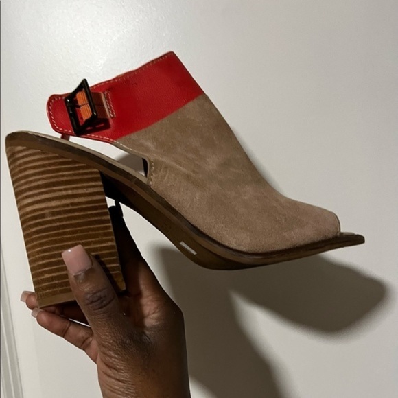 Kelsi Dagger sandals block heel 2 tones - Picture 4 of 7